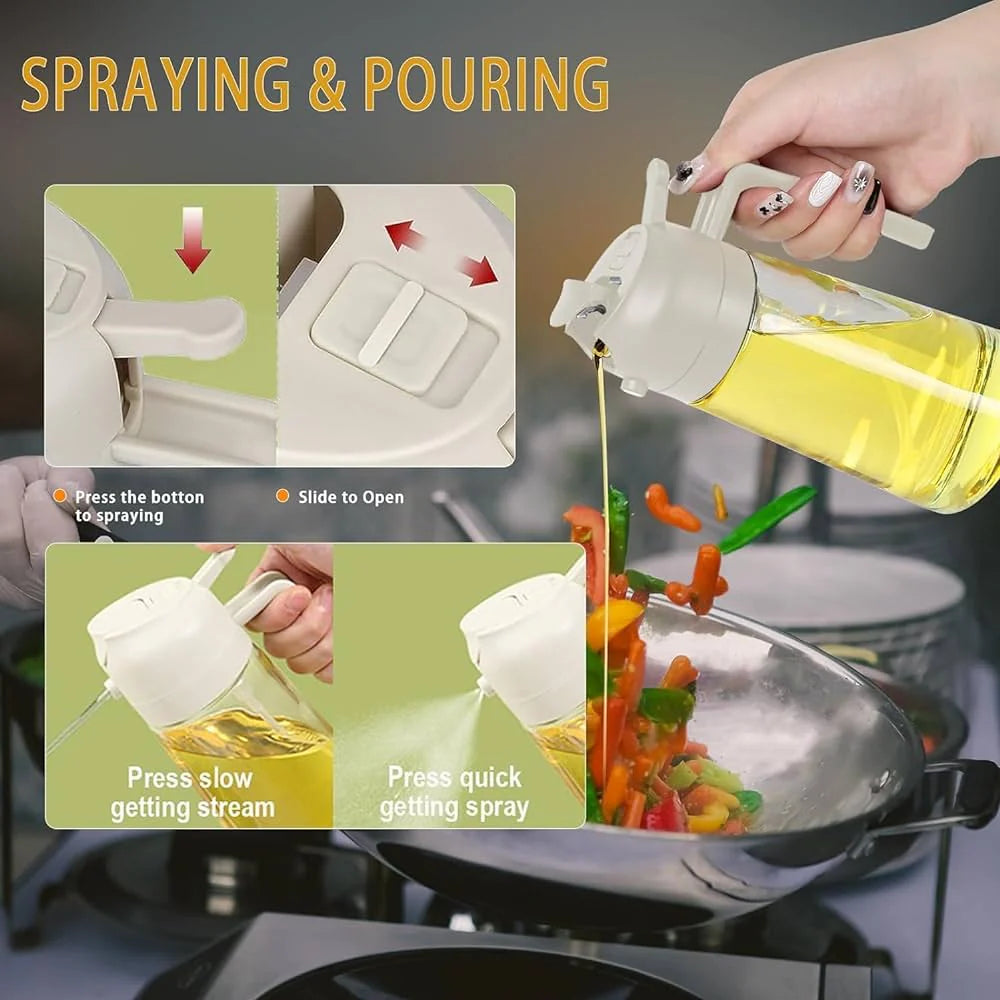 Olive Oil Sprayer and Oil Dispenser 500ml 2 in 1