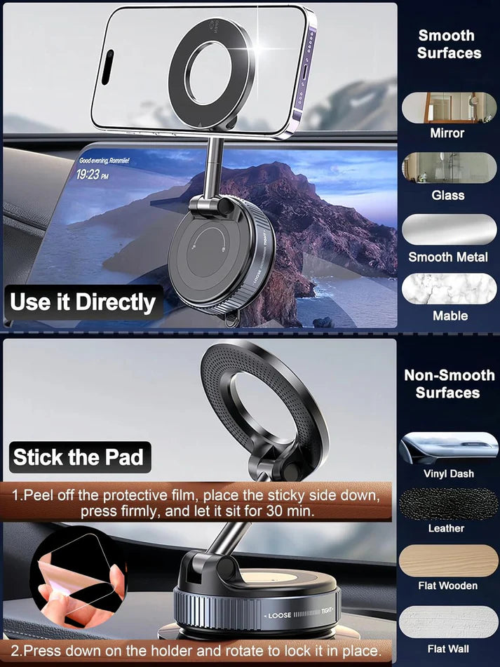 Vacuum Magnetic Phone Holder Stand
